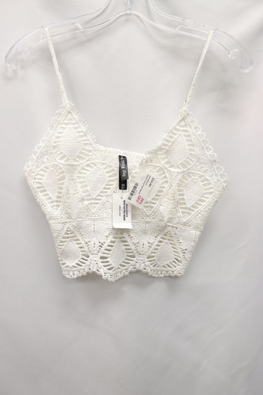 Say What? White Tanktop Size M