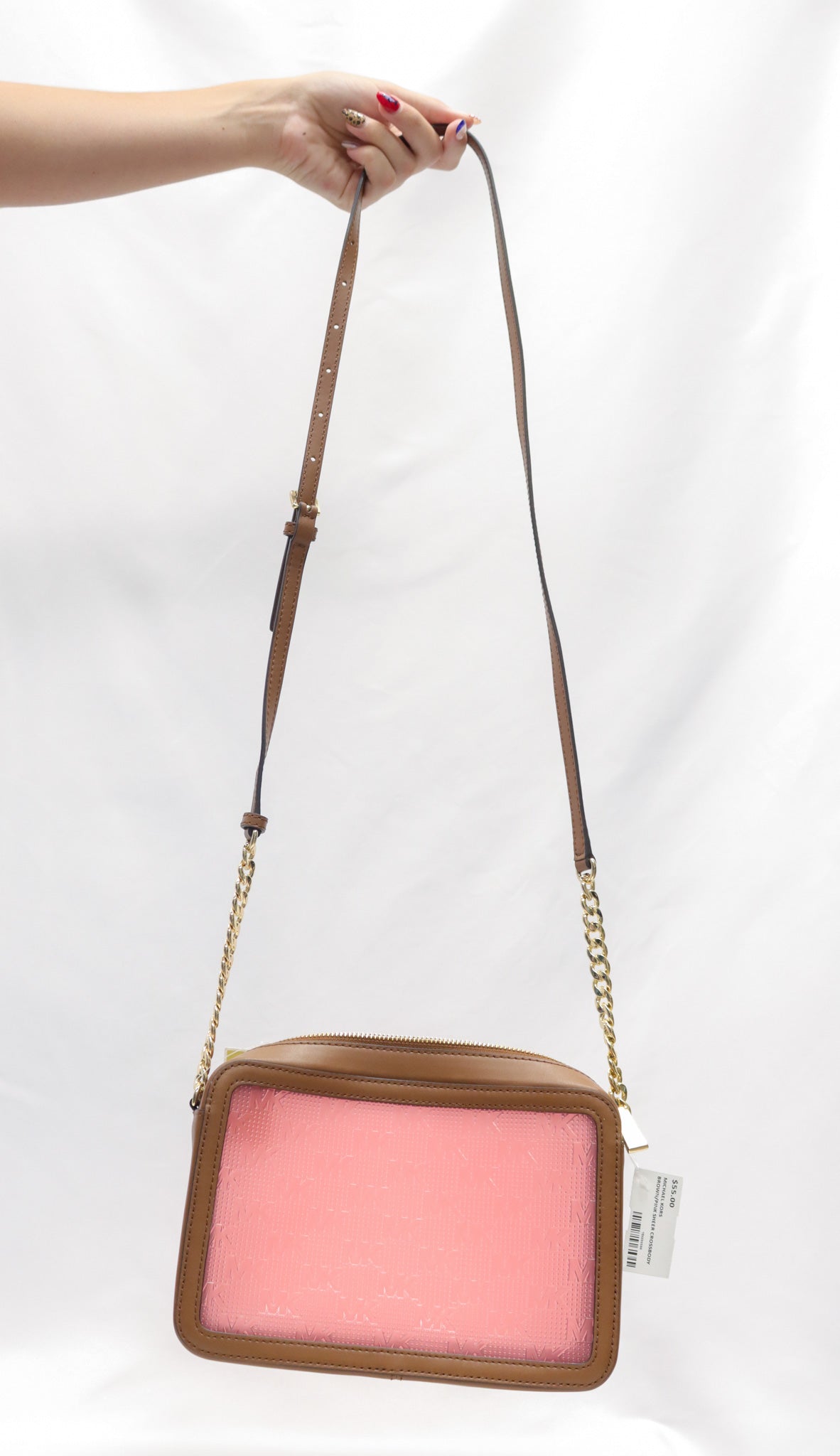 Michael Kors Brown/Pink Sheer Crossbody
