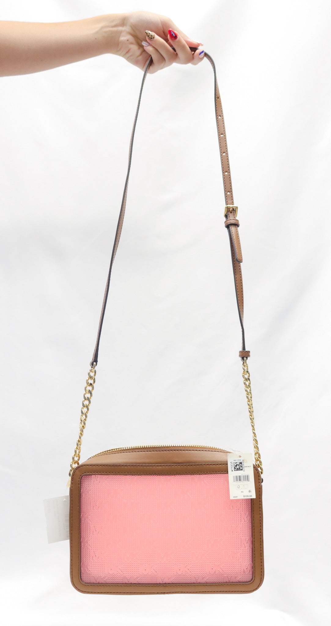 Michael Kors Brown/Pink Sheer Crossbody