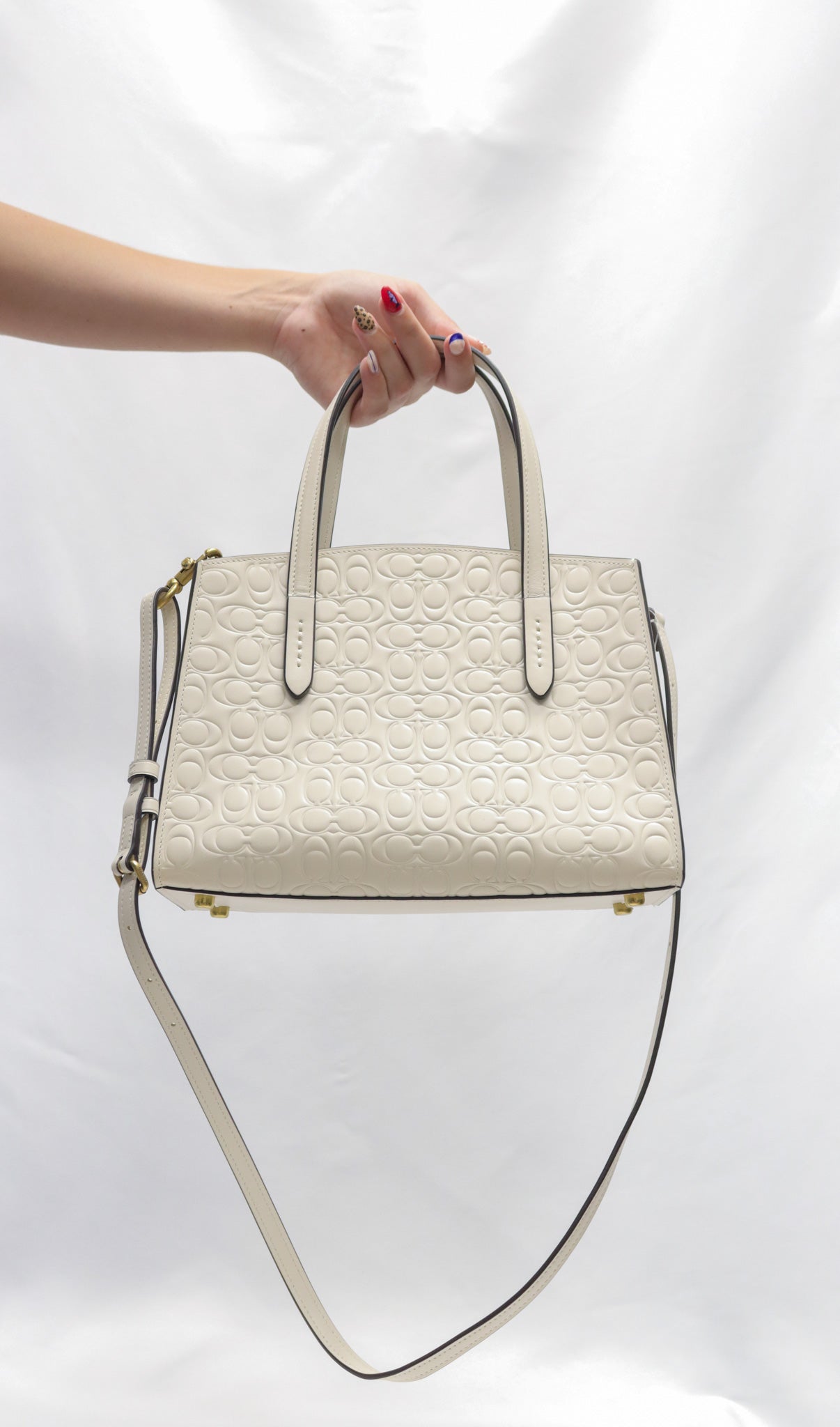 Coach White Charlie Carryall 28