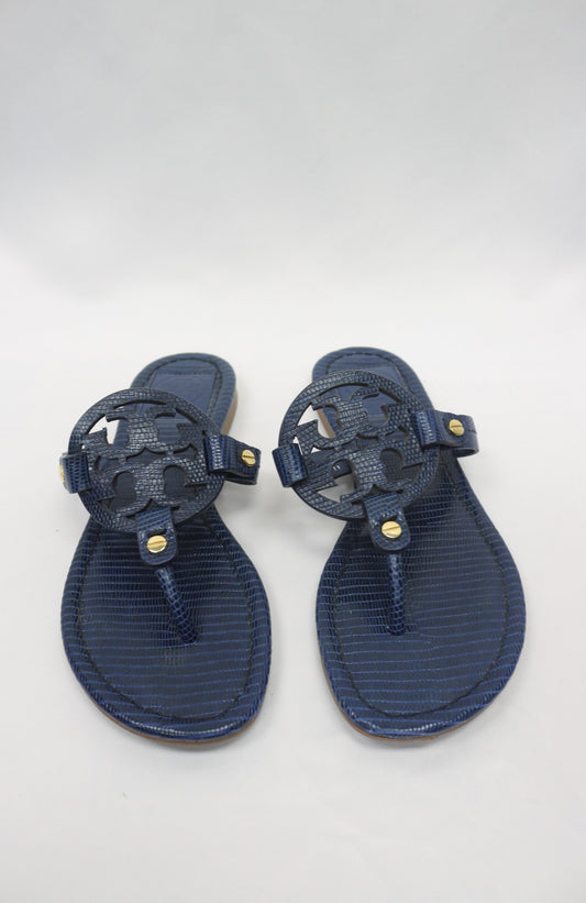 Tory Burch Navy Miller Sandals Size 5.5