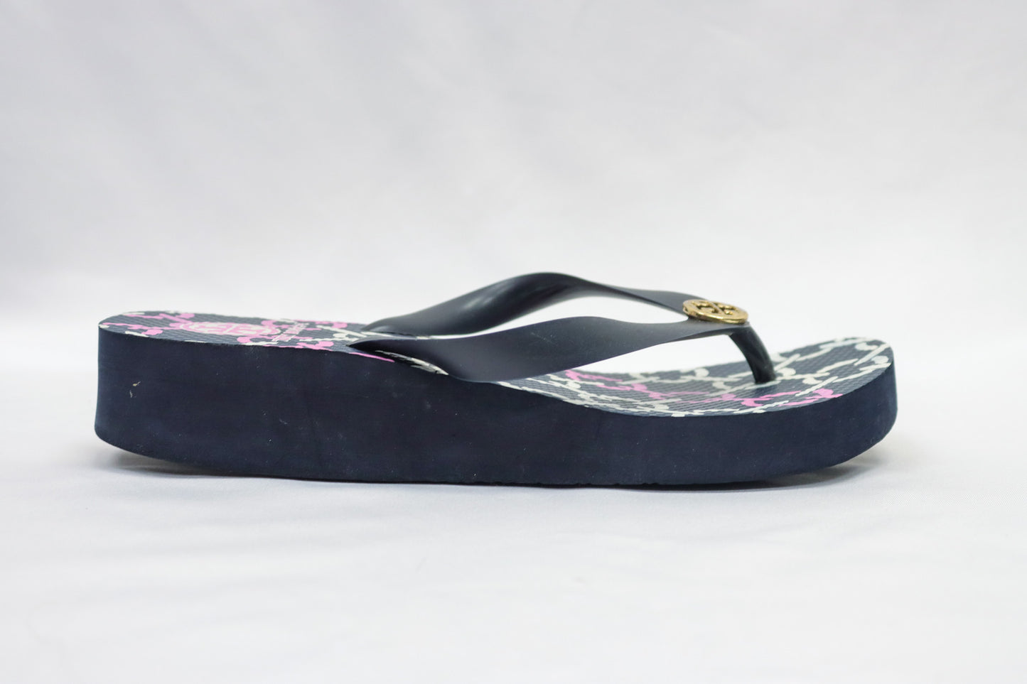 Tory Burch Navy Platform Flops Size7.5