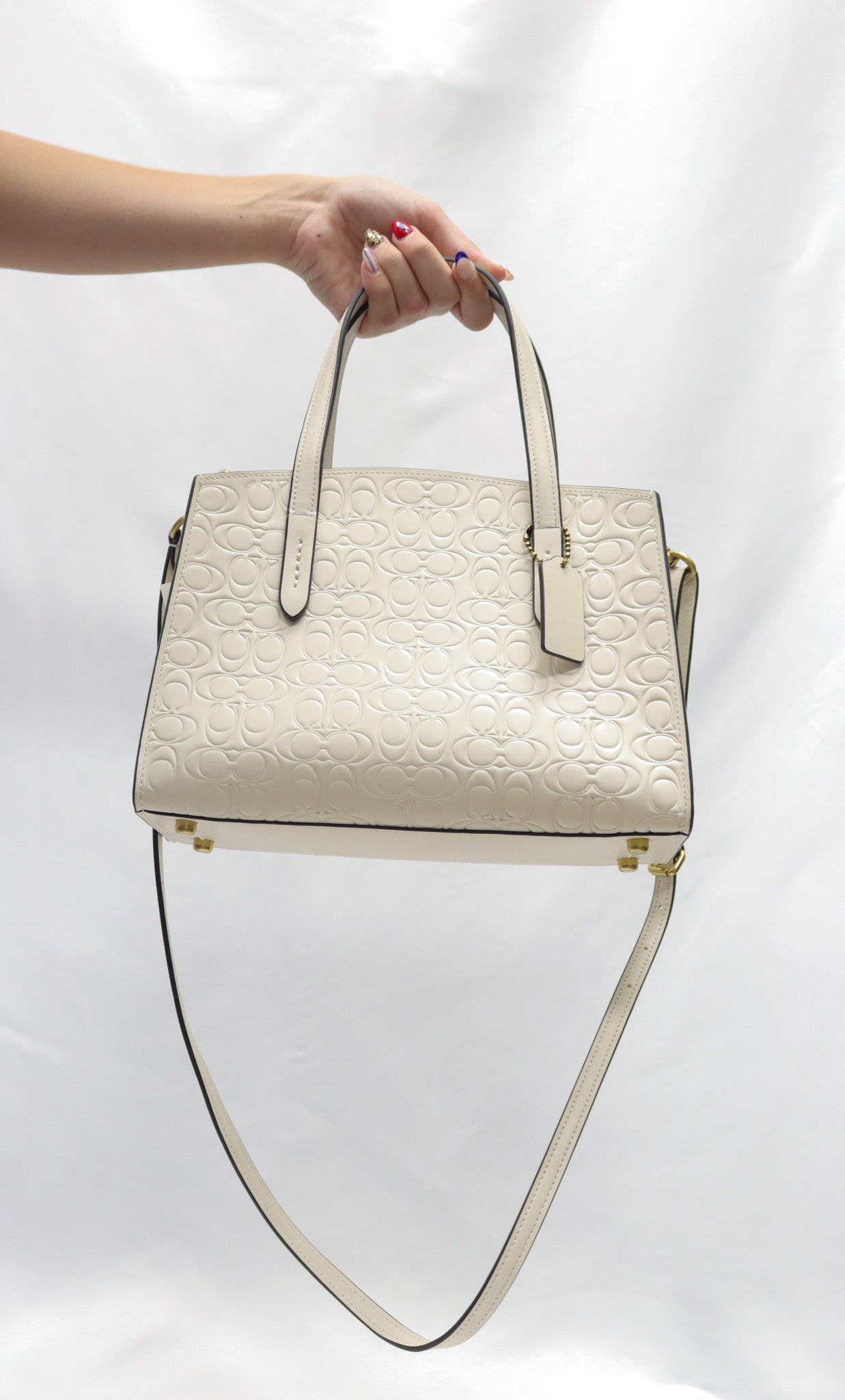 Coach White Charlie Carryall 28