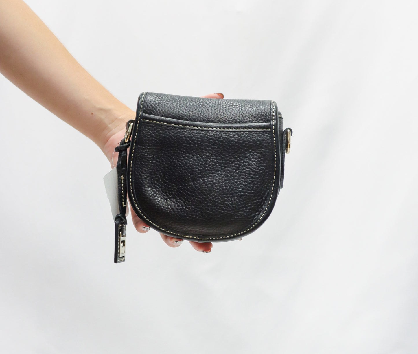 Dooney & Bourke Black pebbled Crossbody W strap