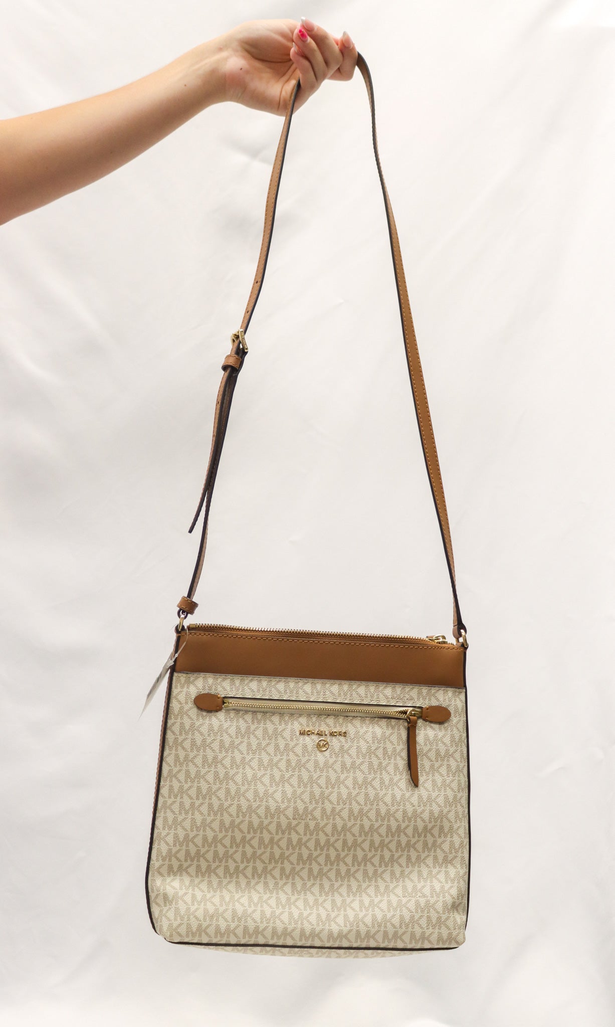 Michael Kors White Signature Crossbody
