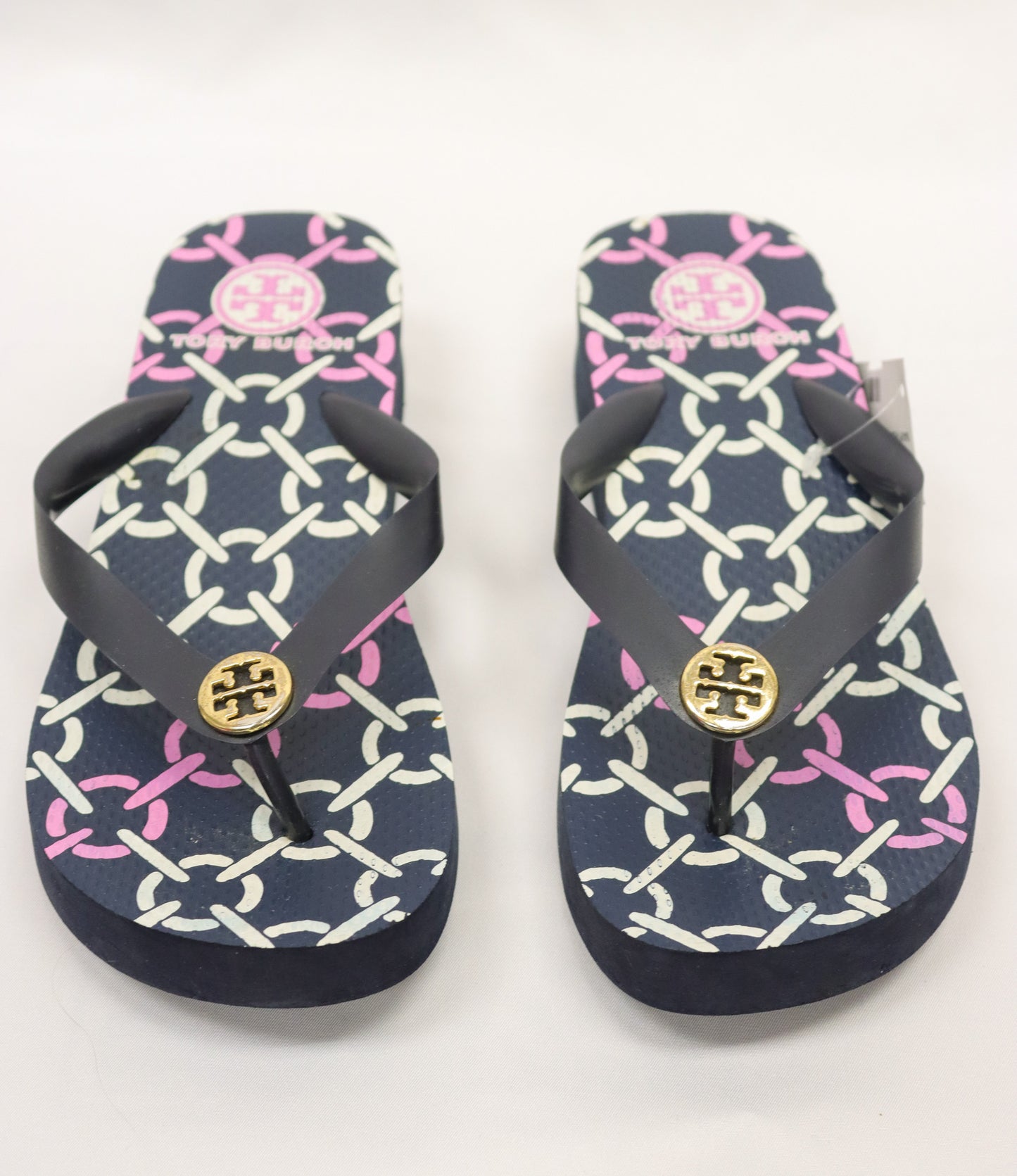 Tory Burch Navy Platform Flops Size7.5