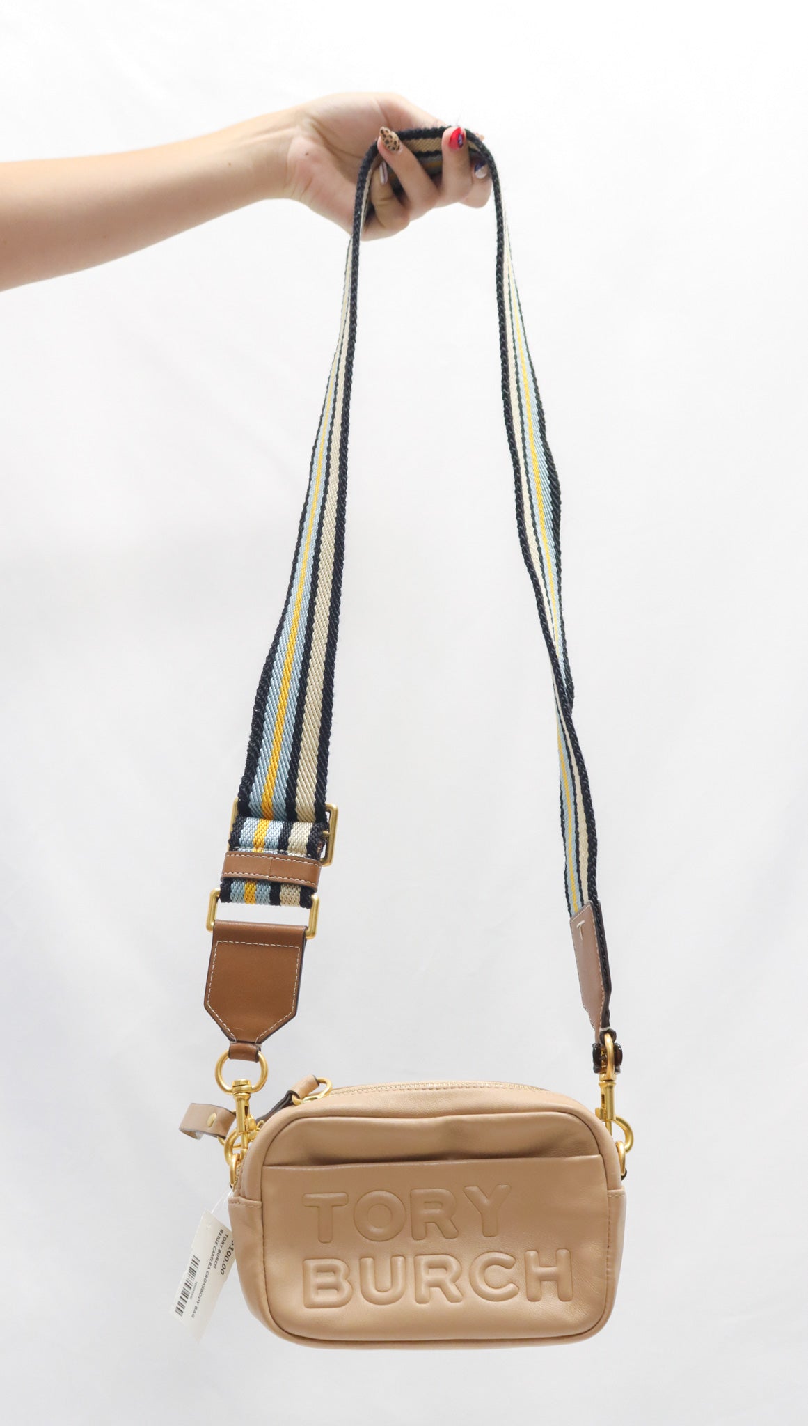 Tory Burch Beige Camera Crossbody Bag