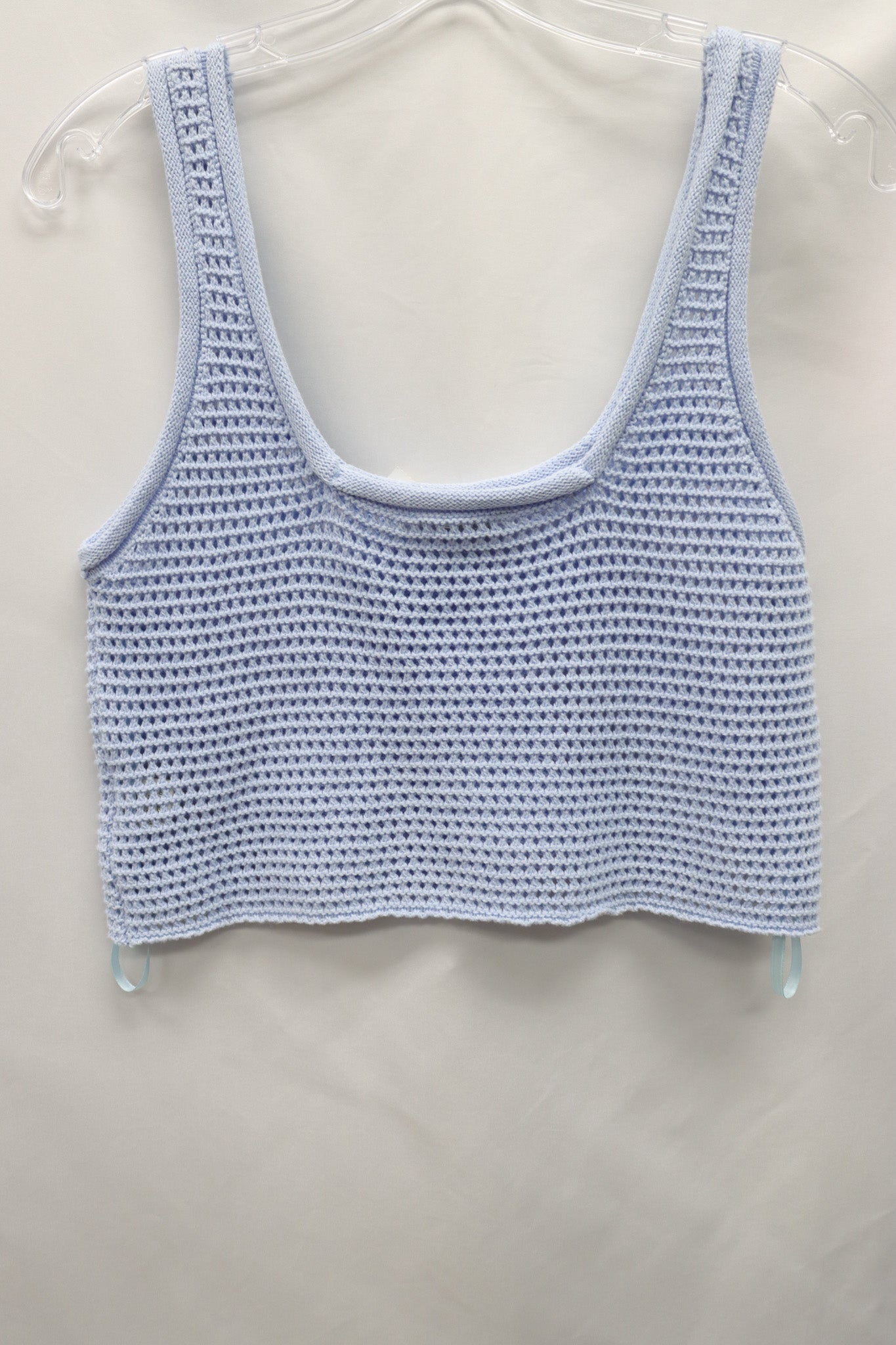 New In Blue Crochet Tank Size S