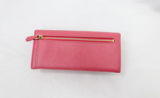 Prada Pink bow Wallet W box
