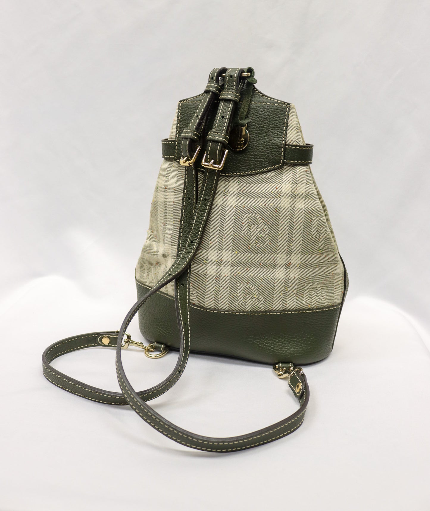 Dooney & Burke Plaid Olive Backpack