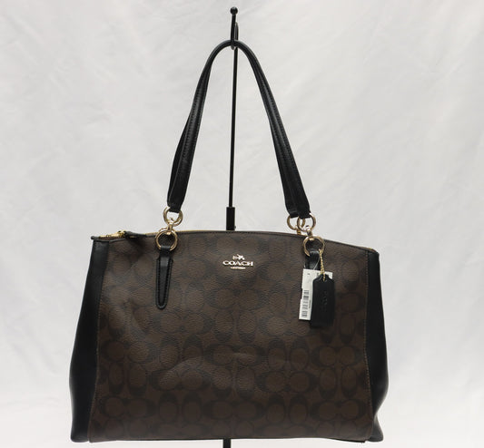 Coach Brown/Black Sig Tote NWT