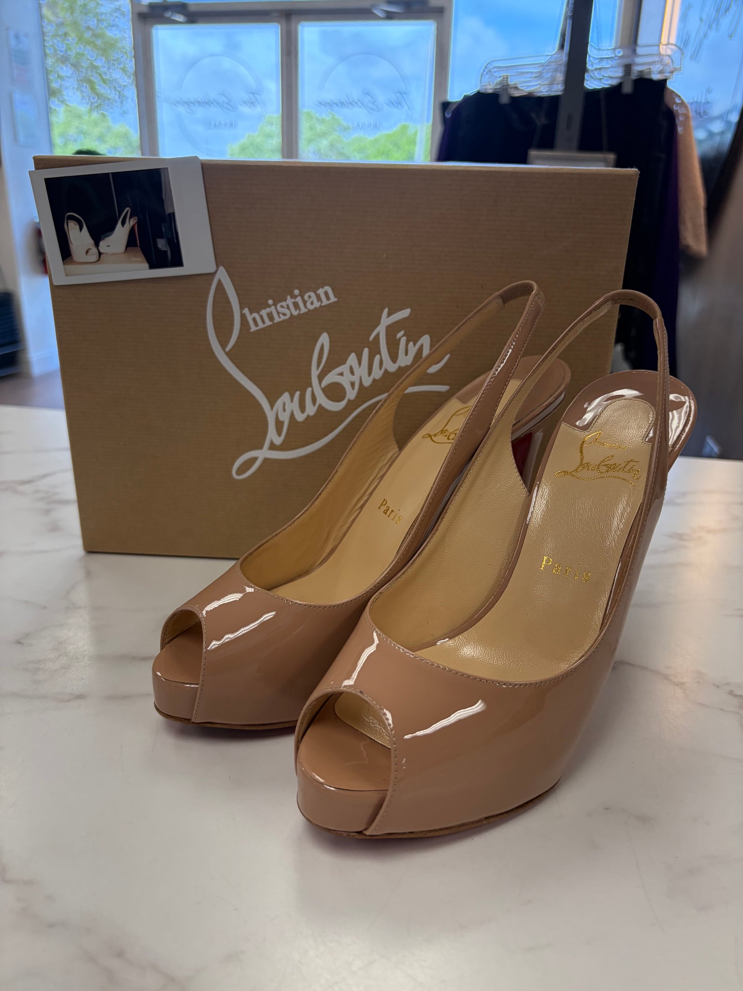 Christian Louboutin TAN PRIVATE NUMBER SIZE 38.5 #10