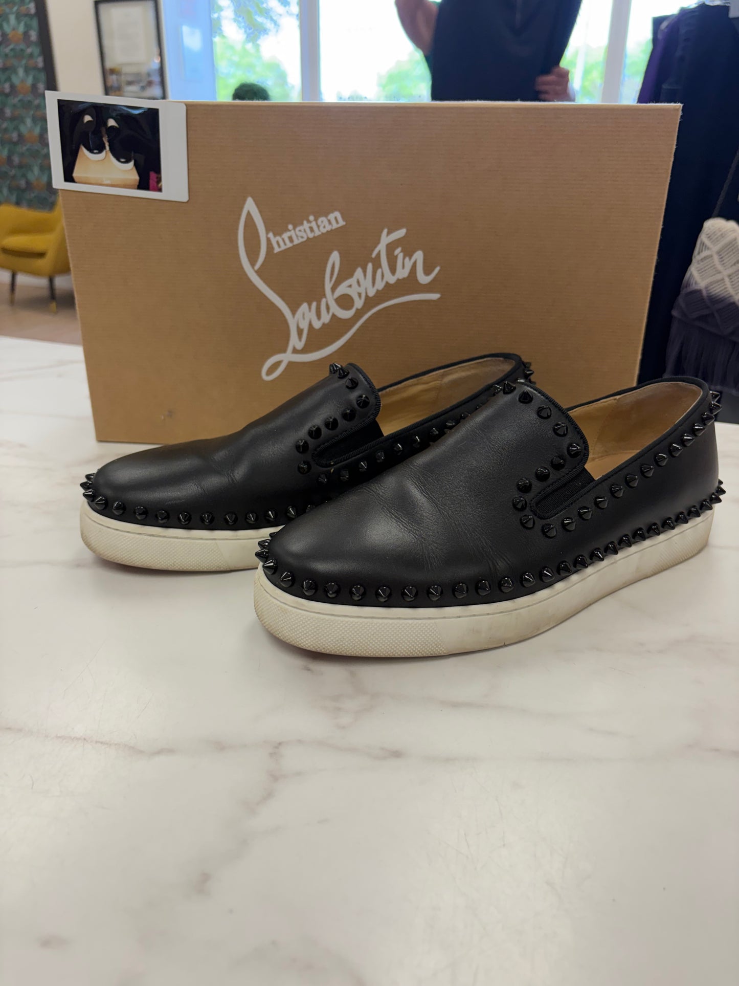 Christian Louboutin PIK BOAT WOMAN FLAT SZ 38 #15