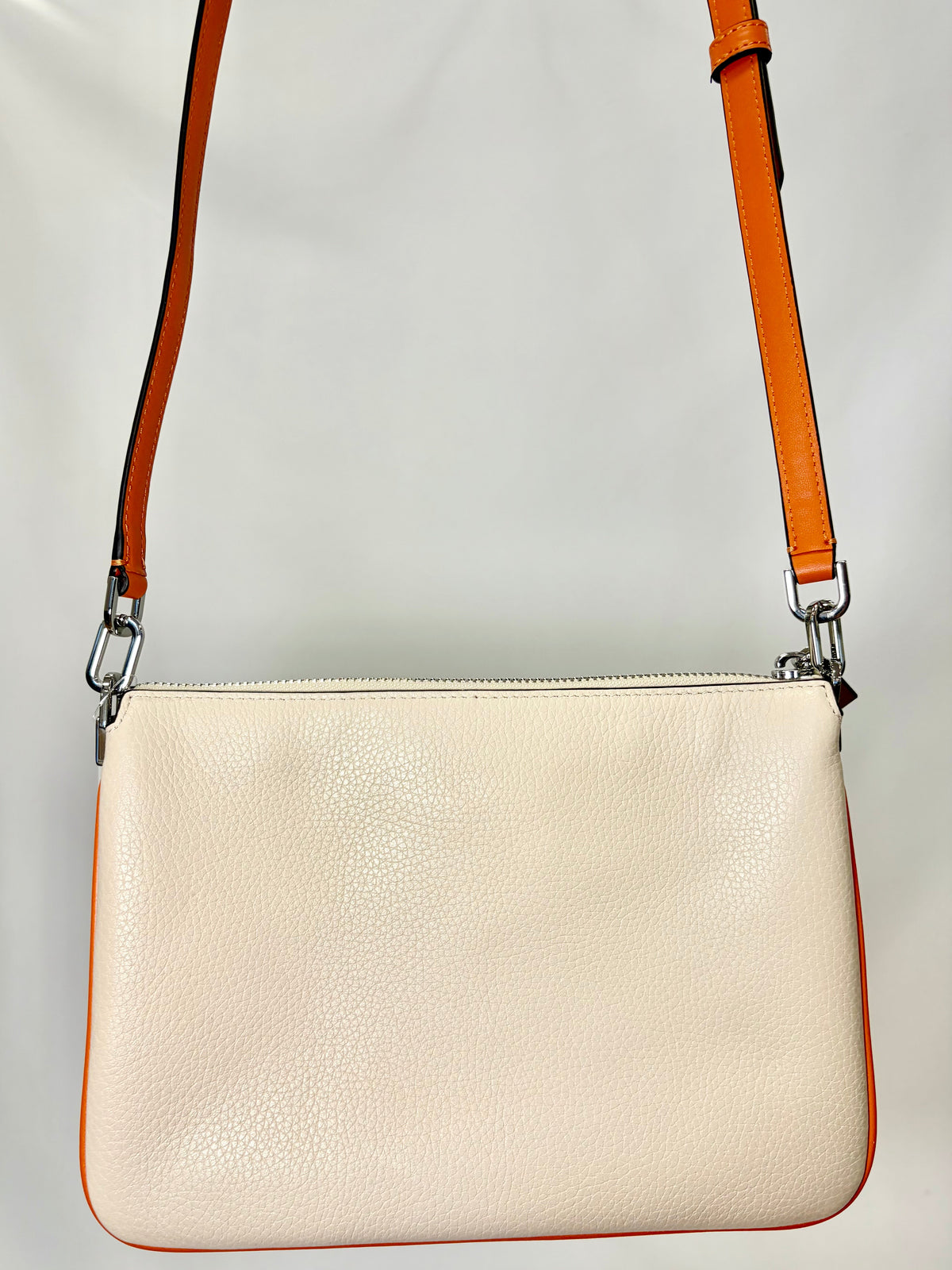 Kate Spade Ivory/Orange Crossbody-Gently Used