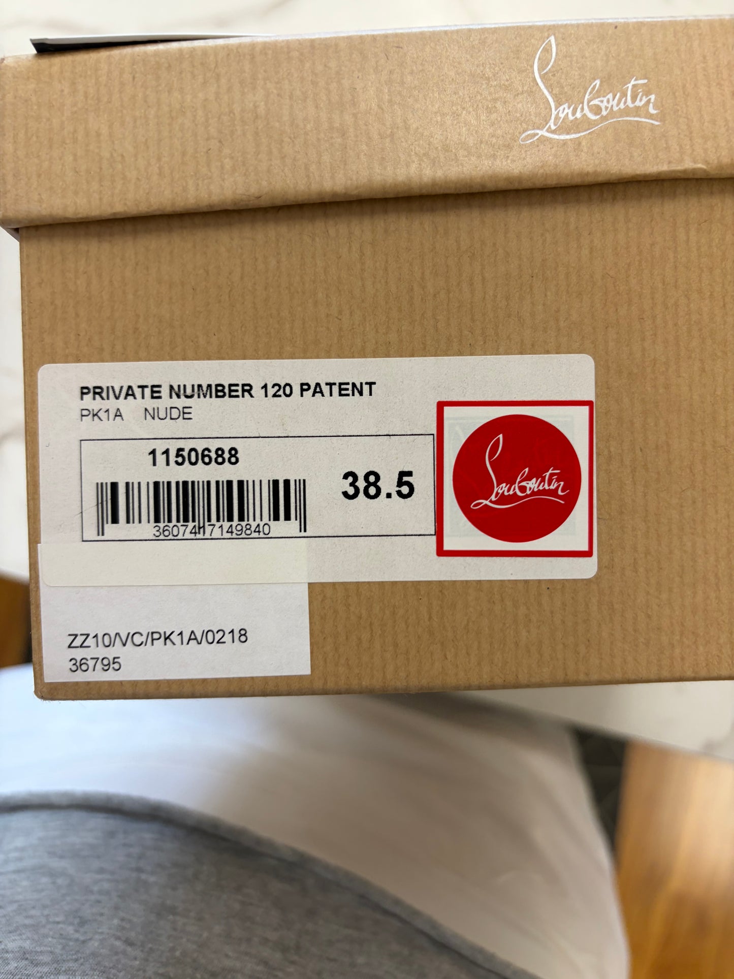 Christian Louboutin TAN PRIVATE NUMBER SIZE 38.5 #10