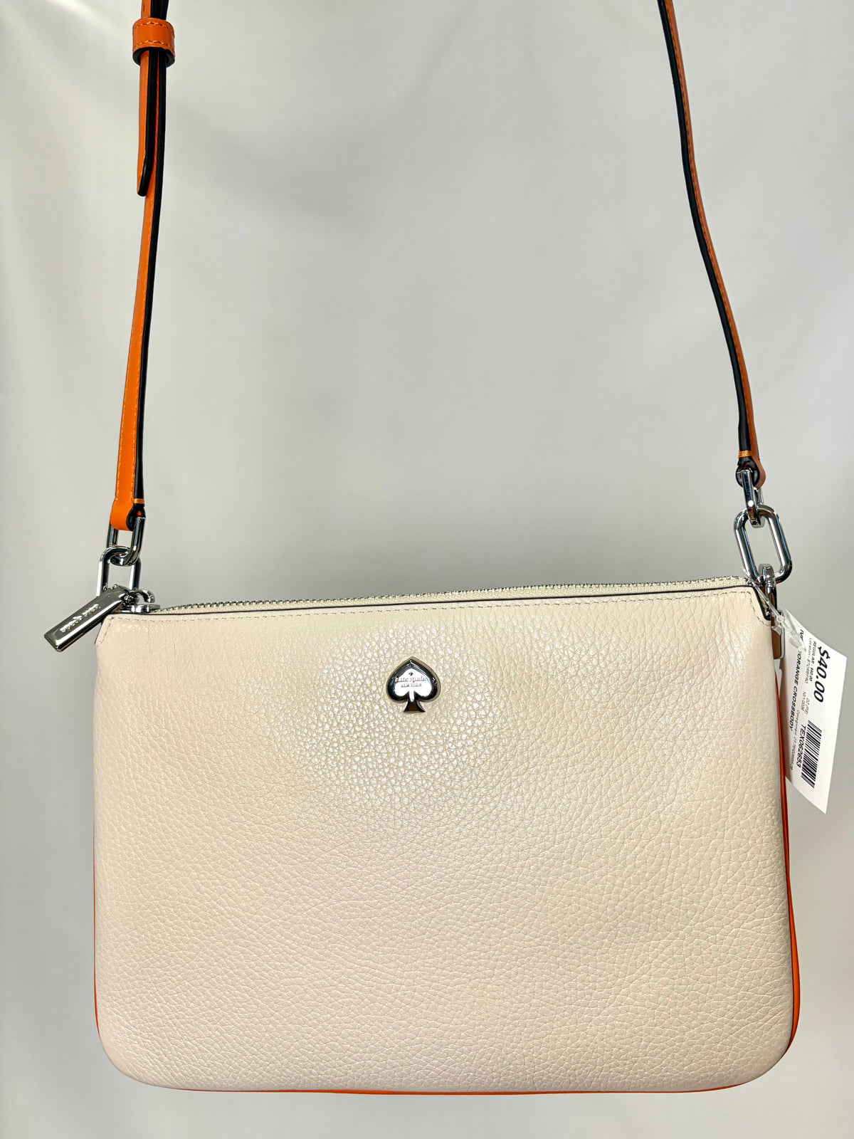 Kate Spade Ivory/Orange Crossbody-Gently Used