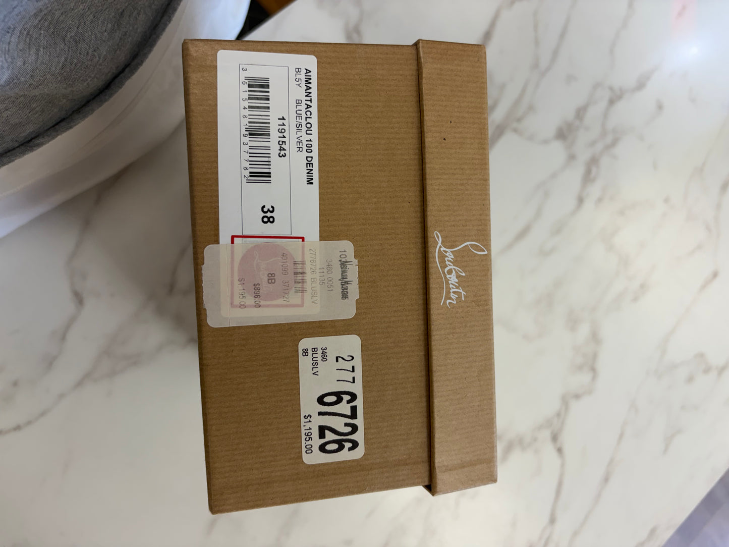 Christian Louboutin AIMANTACLOU 100 DENIM SZ 38 #8