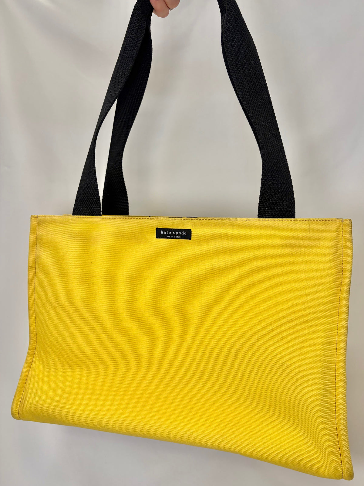 Kate Spade Yellow Canvas Tote-Gently Used