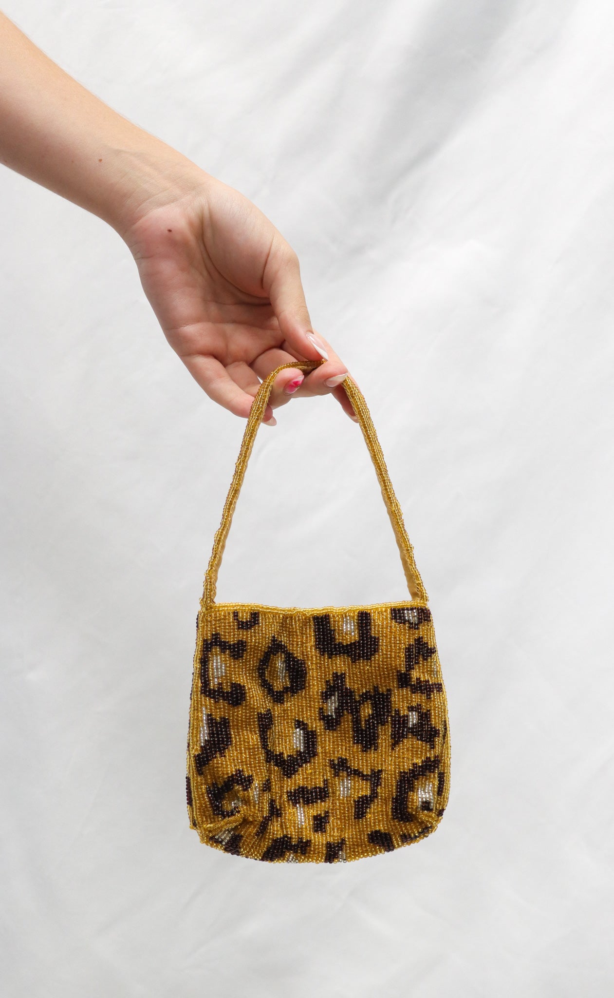 La Regale Leapord Bead Bag