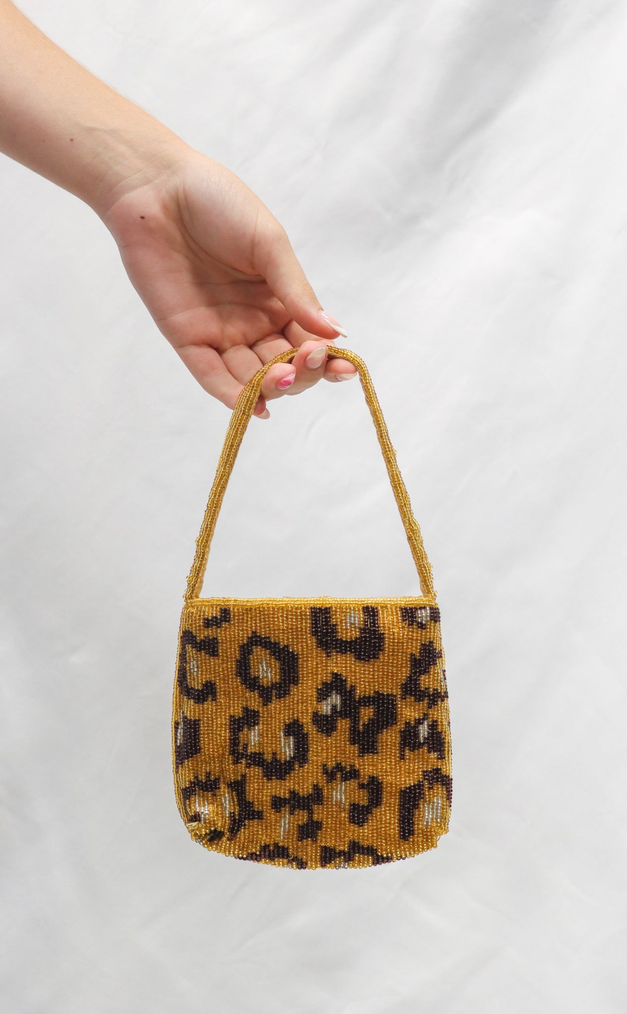 La Regale Leapord Bead Bag