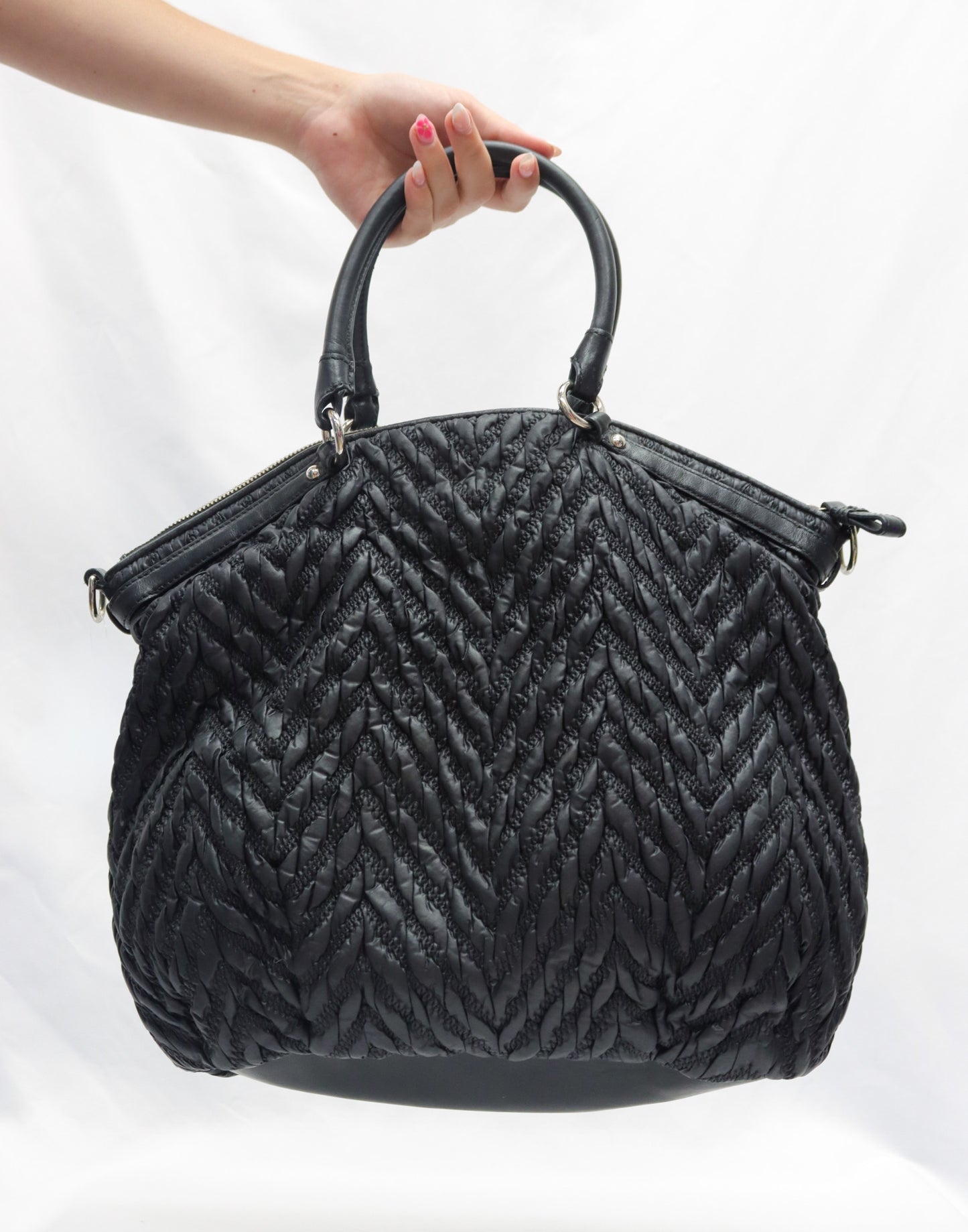 Coach Black Madison Nylon Quited
