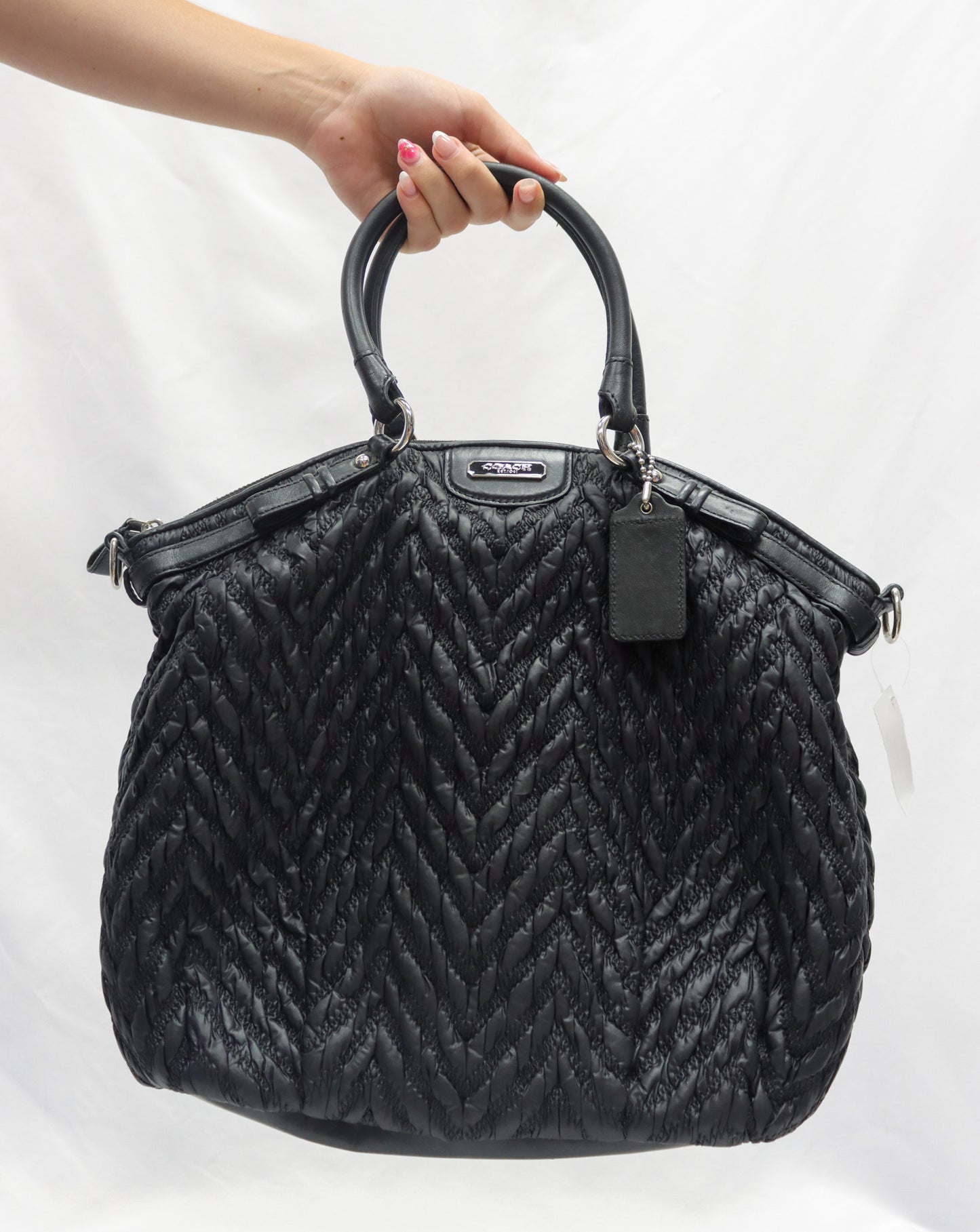 Coach Black Madison Nylon Quited