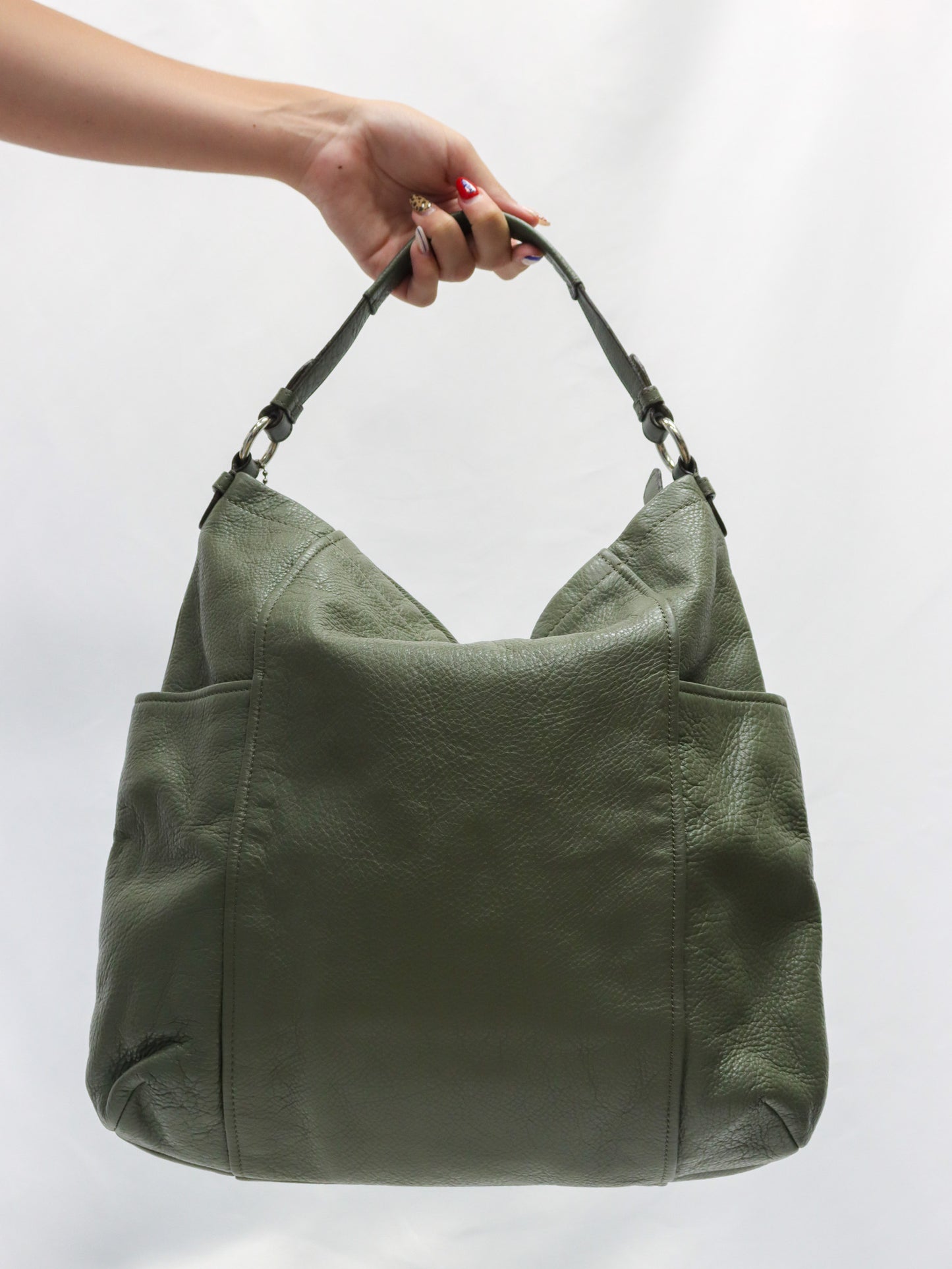 Coach Green Leather Hobo Bag