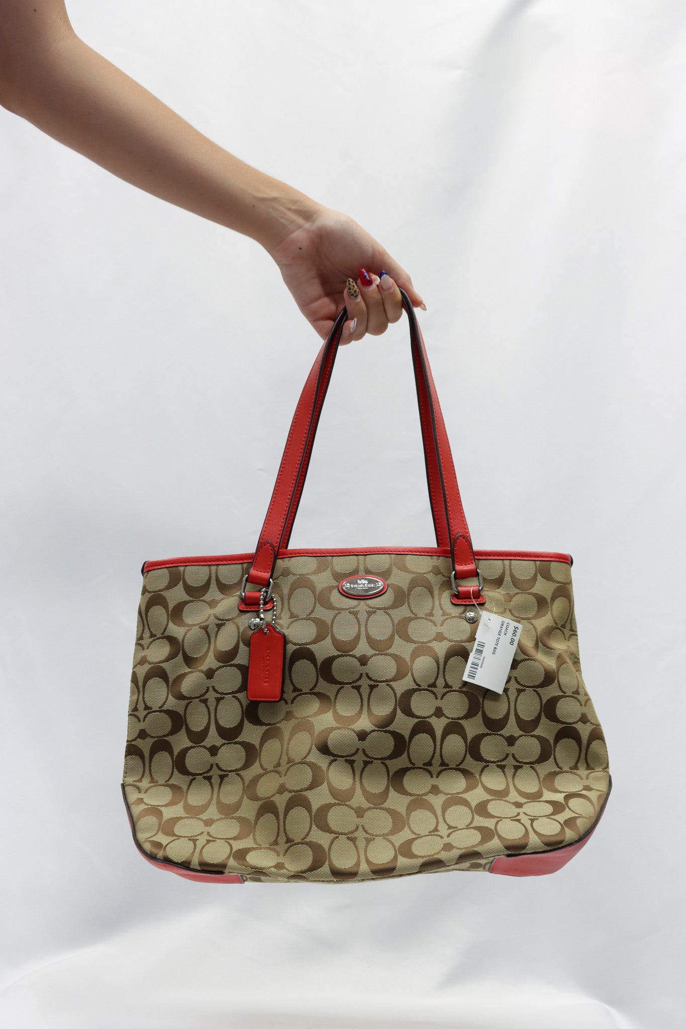 Coach Orange Tote Bag