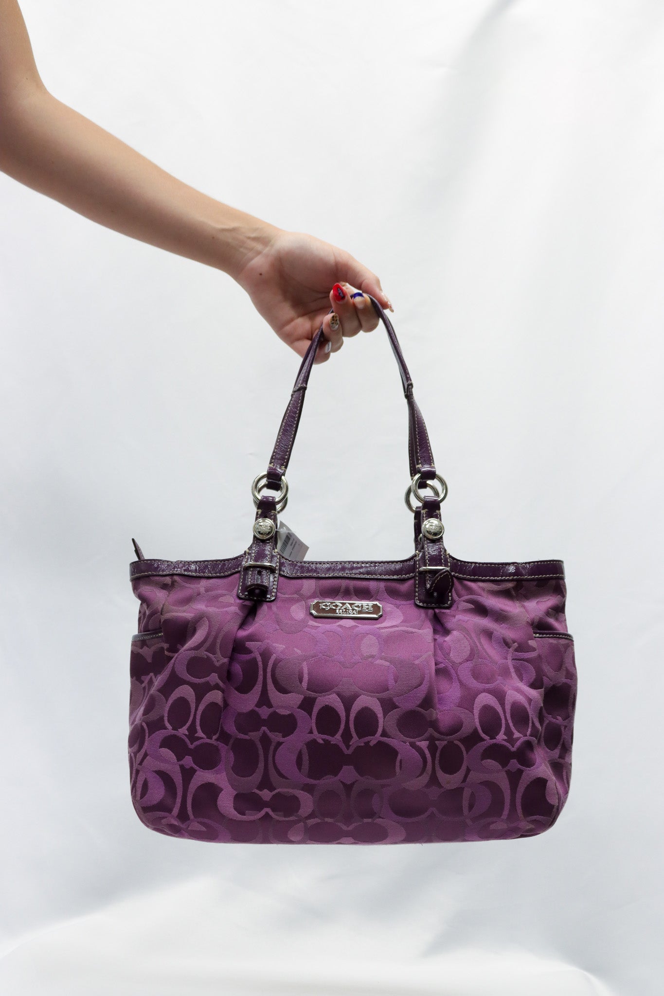 Coach Purple Optic Handbag