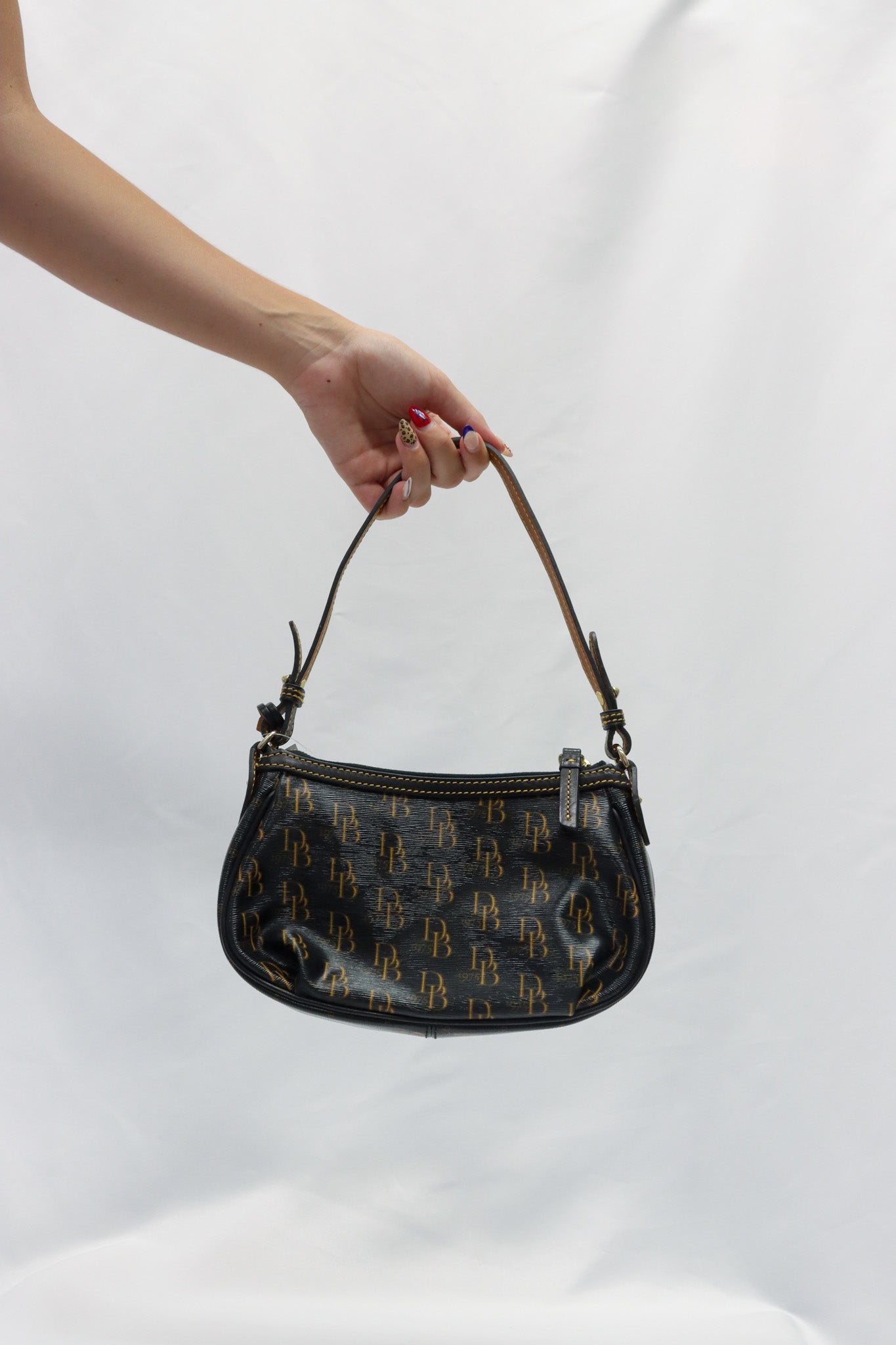 Dooney & Bourke Black monogram Shoulder Bag