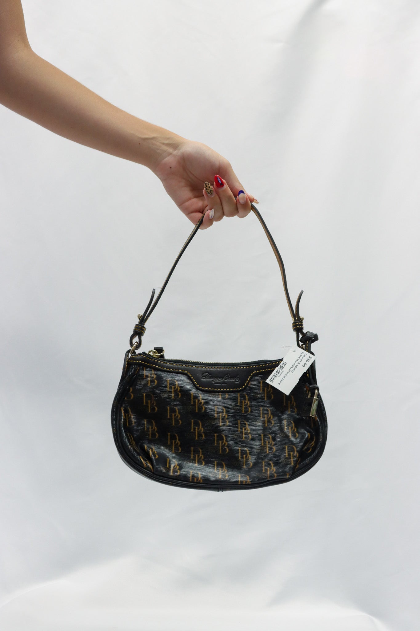 Dooney & Bourke Black monogram Shoulder Bag