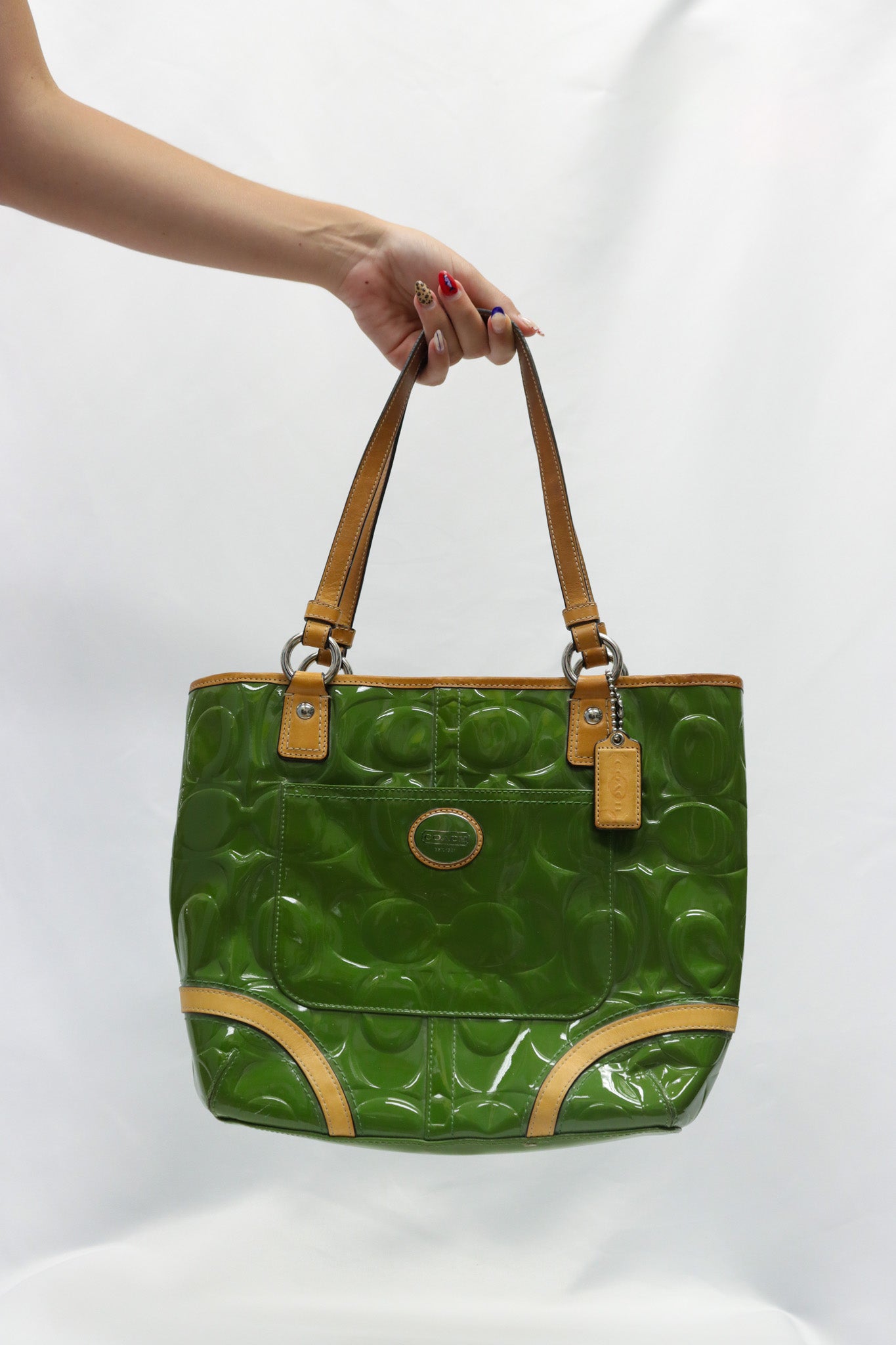 Coach Green Patent Leather Bag AS IS